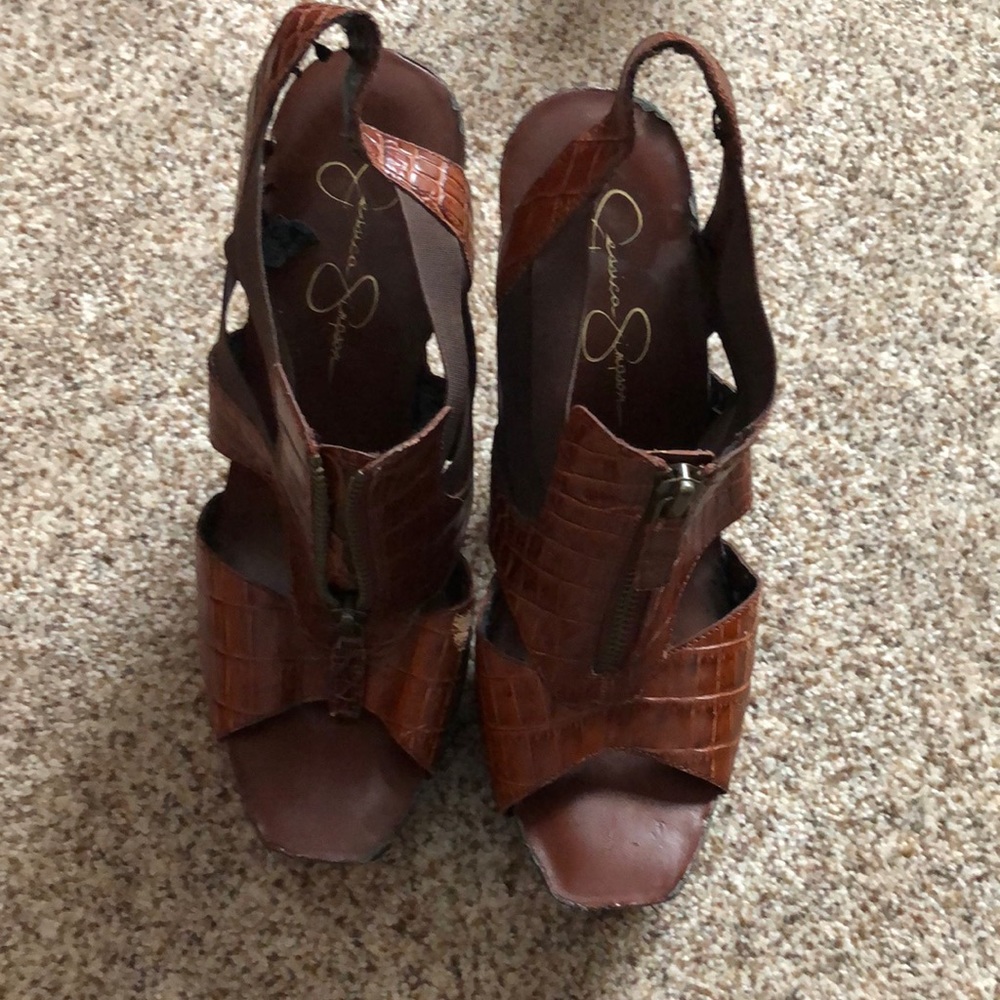 Jessica Simpson brown heels